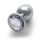 Średni aluminiowy korek analny z klejnotem Ouch! 7 cm