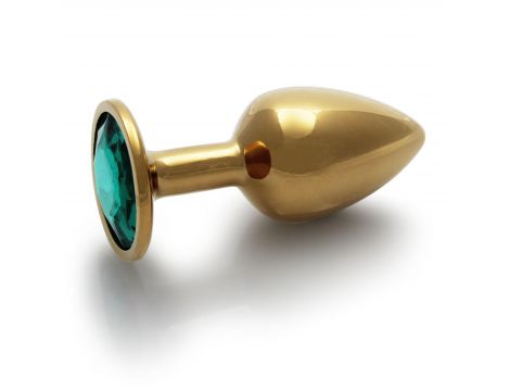 Zatyczka analna z klejnotem Ouch złota mała 6 cm - 7