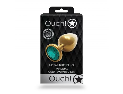 Korek analny Round Gem Ouch! średni 7 cm - 2