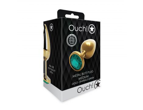 Korek analny Round Gem Ouch! średni 7 cm - 3