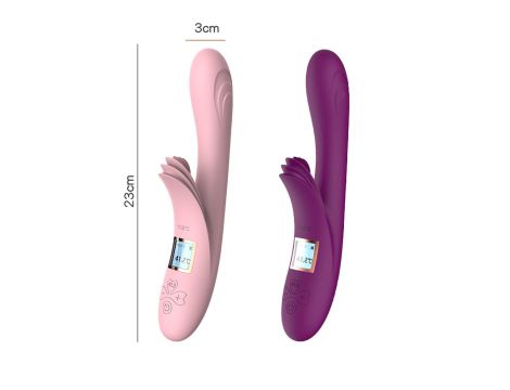 Wibrator Lilo dwusilnikowy silikonowy podgrzewany fioletowy USB - 2