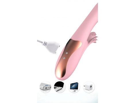Wibrator Lilo dwusilnikowy silikonowy podgrzewany fioletowy USB - 4