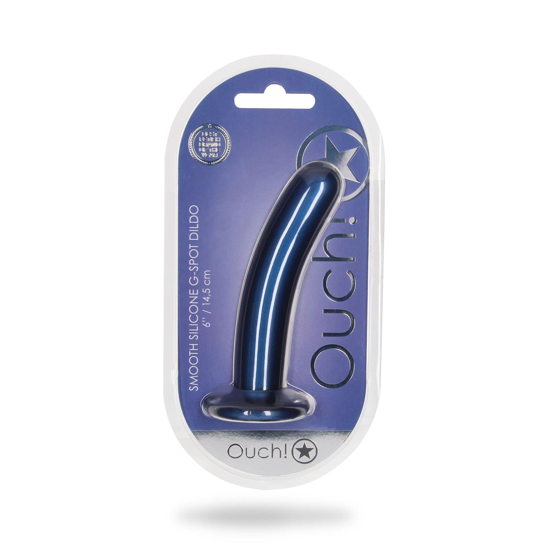 smooth silicone g-spot dildo - 6'' / 14,5 cm