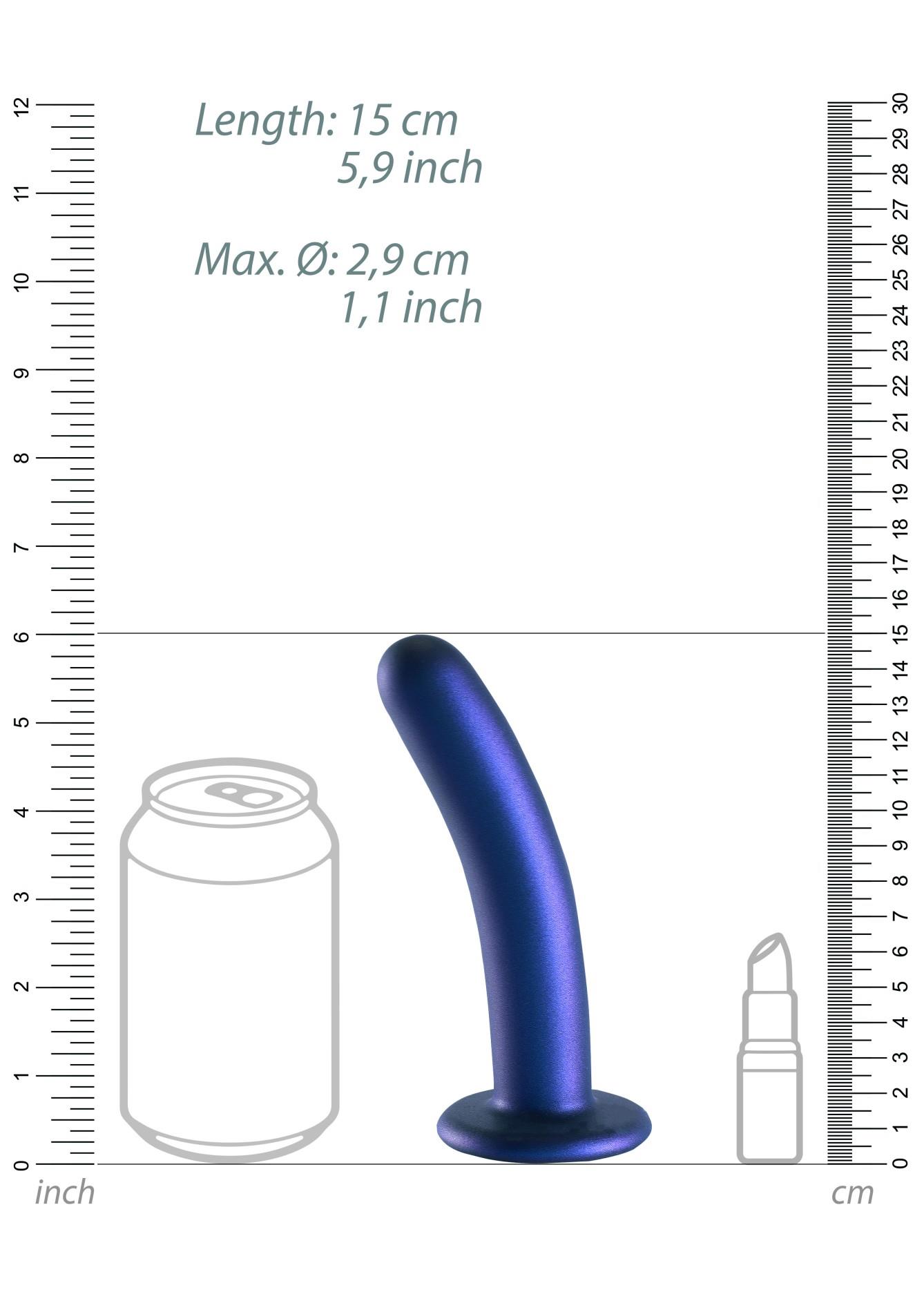 smooth silicone g-spot dildo - 6'' / 14,5 cm