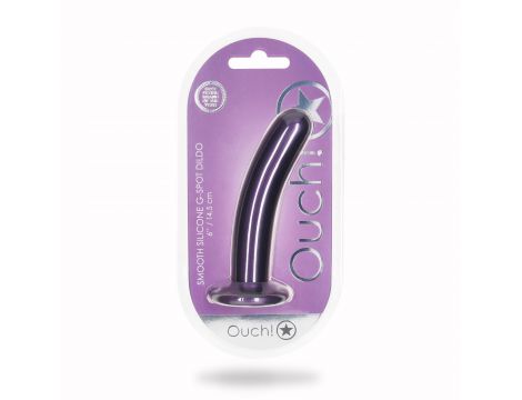 Dildo silikonowe zakrzywione Ouch! metaliczne 14,5 cm - 2