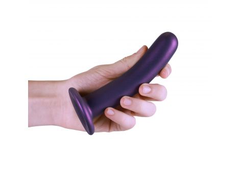 Dildo silikonowe zakrzywione Ouch! metaliczne 14,5 cm - 6