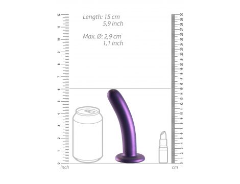 Dildo silikonowe zakrzywione Ouch! metaliczne 14,5 cm - 10