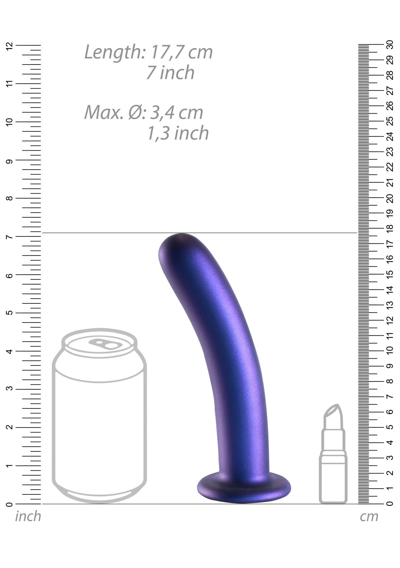 smooth silicone g-spot dildo - 7'' / 17 cm