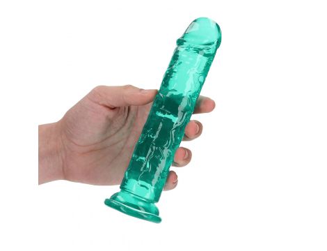 Dildo realistyczne proste z przyssawką RealRock transparentne 18 cm - 3