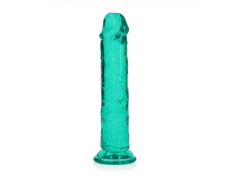 Dildo realistyczne proste z przyssawką RealRock transparentne 18 cm - 4