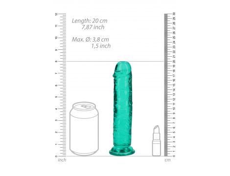 Dildo realistyczne proste z przyssawką RealRock transparentne 18 cm - 6