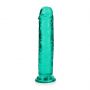 Dildo realistyczne proste z przyssawką RealRock transparentne 18 cm - 2