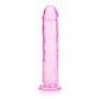 Dildo żelowe RealRock przezroczyste z przyssawką 20 cm - 6