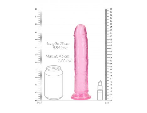 Dildo realistyczne żelowe z przyssawką RealRock 23 cm - 4