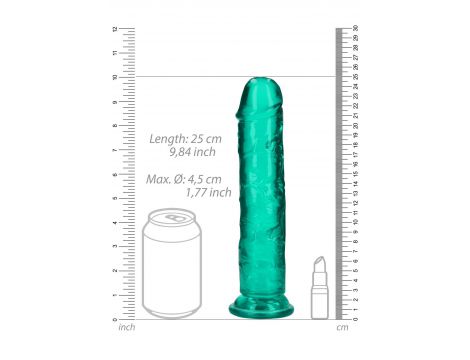 Dildo realistyczne proste z przyssawką RealRock przezroczyste 23 cm - 6