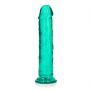 Dildo realistyczne proste z przyssawką RealRock przezroczyste 23 cm - 2