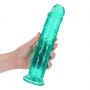 Dildo realistyczne proste z przyssawką RealRock przezroczyste 23 cm - 4
