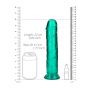 Dildo realistyczne proste z przyssawką RealRock przezroczyste 23 cm - 7