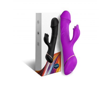 Wibrator króliczek Rubberco fioletowy silikonowy 9 wibracji wodoodporny - 9