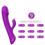 Wibrator króliczek Rubberco fioletowy silikonowy 9 wibracji wodoodporny - 4