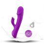 Wibrator króliczek Rubberco fioletowy silikonowy 9 wibracji wodoodporny - 5