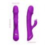 Wibrator króliczek Rubberco fioletowy silikonowy 9 wibracji wodoodporny - 7