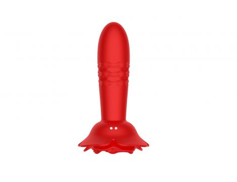 Korek analny Rose Thrusting wibrujący B Series Cute silikonowy wodoodporny - 3