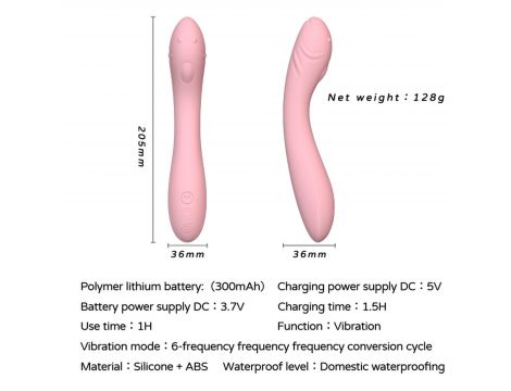 Wibrator punktu G silikonowy B Series Cute różowy wodoodporny - 6