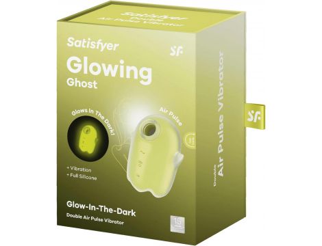 Stymulator łechtaczki Satisfyer Glowing Ghost żółty USB - 4