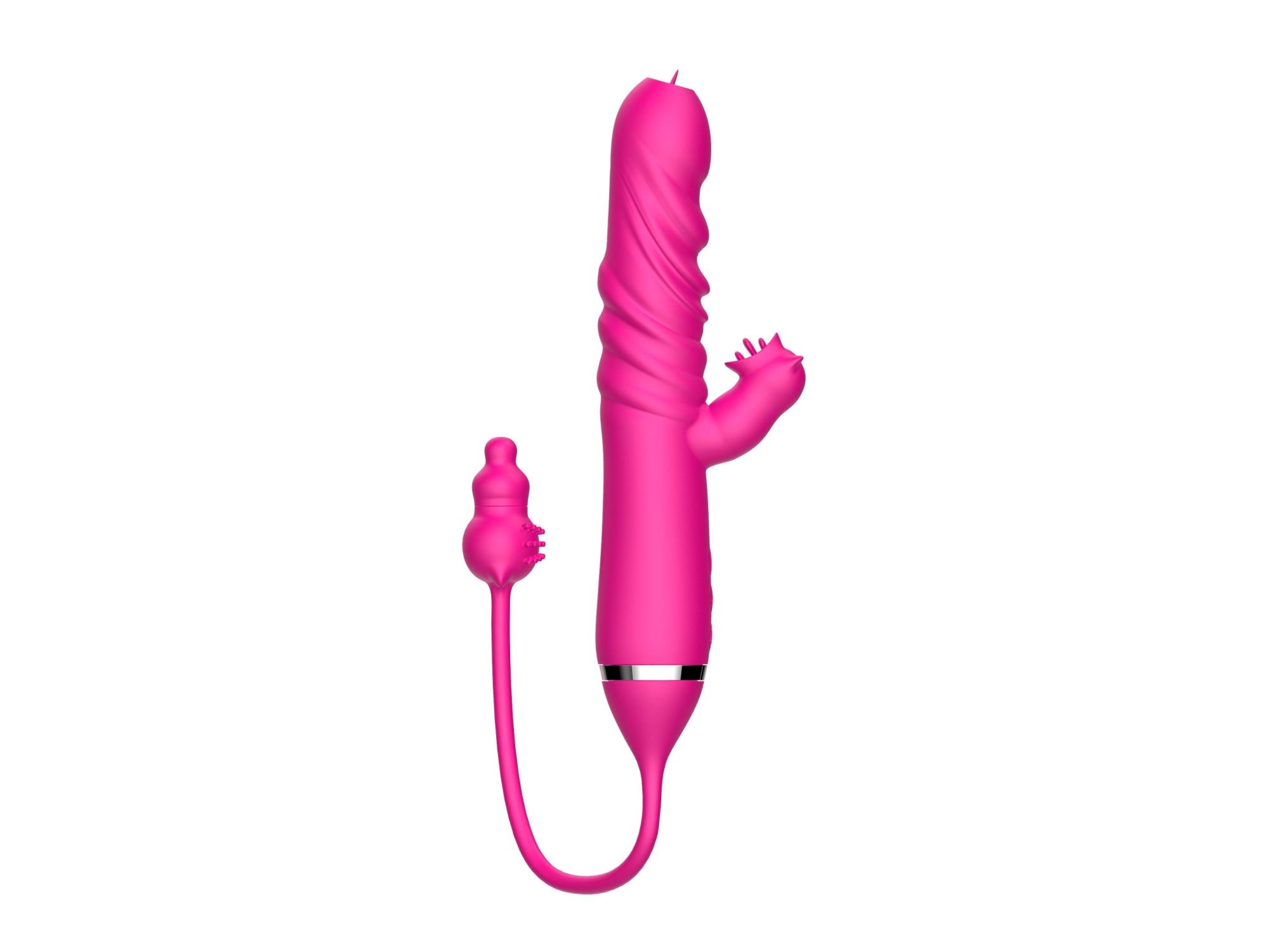 Tongue Licking Triple Stimulation Thrusting Vibrator