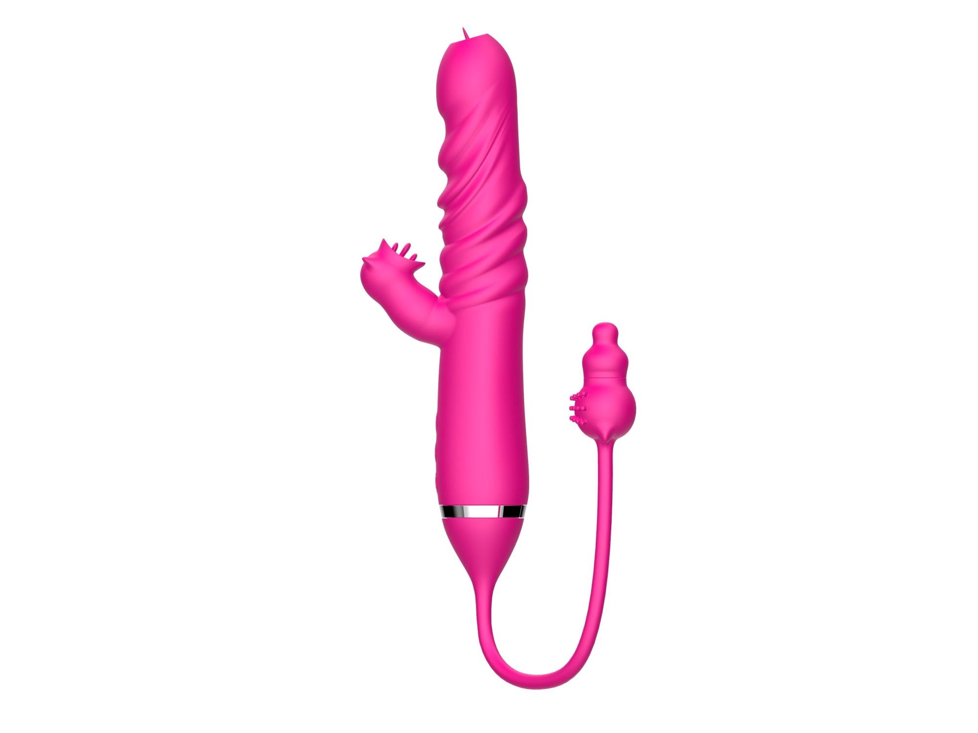Tongue Licking Triple Stimulation Thrusting Vibrator