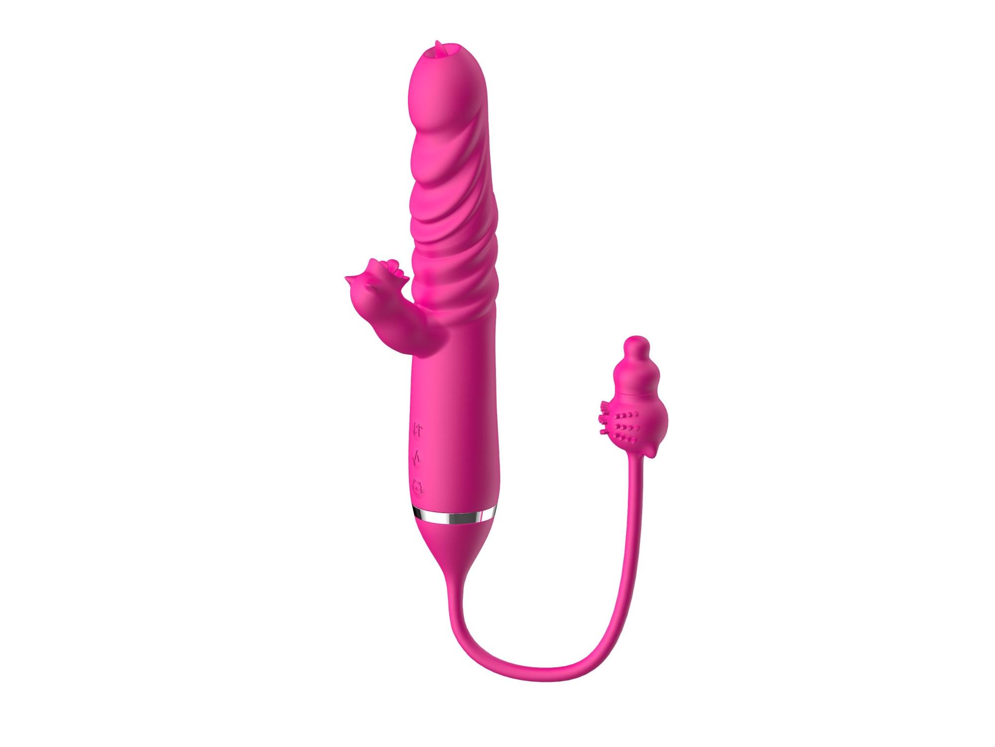 Tongue Licking Triple Stimulation Thrusting Vibrator