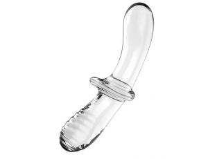 Szklane dildo Satisfyer Double Crystal transparentne