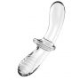 Szklane dildo Satisfyer Double Crystal transparentne - 2