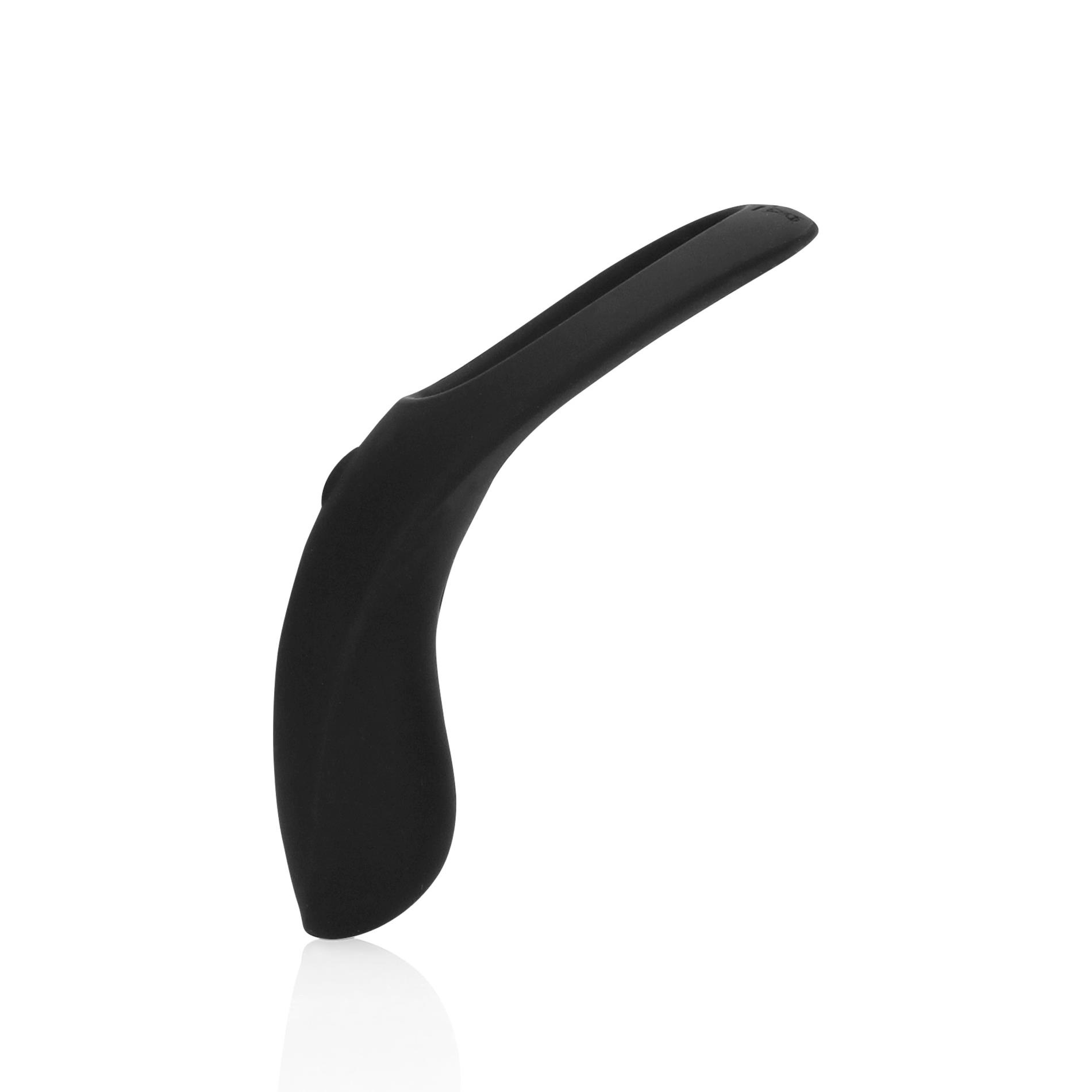 pointed vibrating cock ring - licorice black