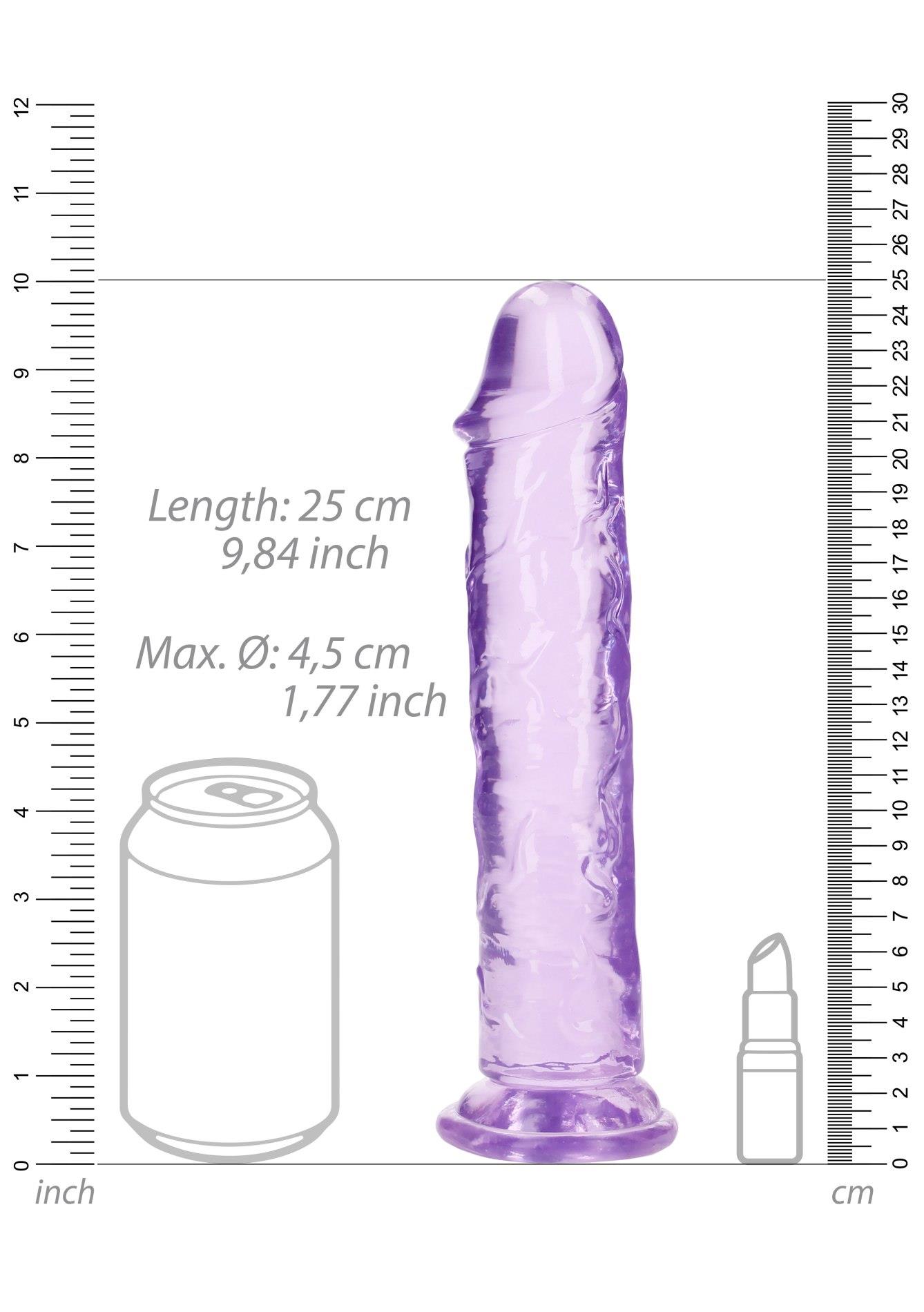 straight realistic dildo with suction cup - 9'' / 23