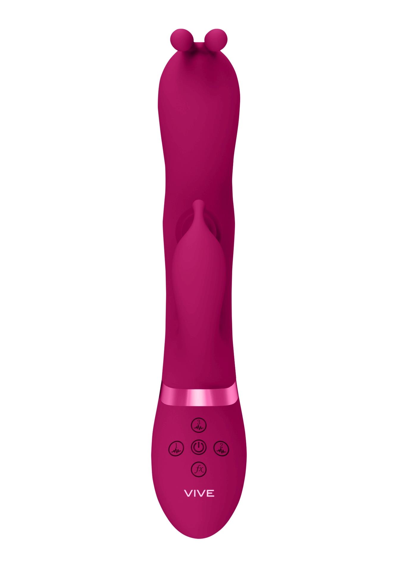 gada - vibrating bunny ear g-spot rabbit with pulse wave shaft