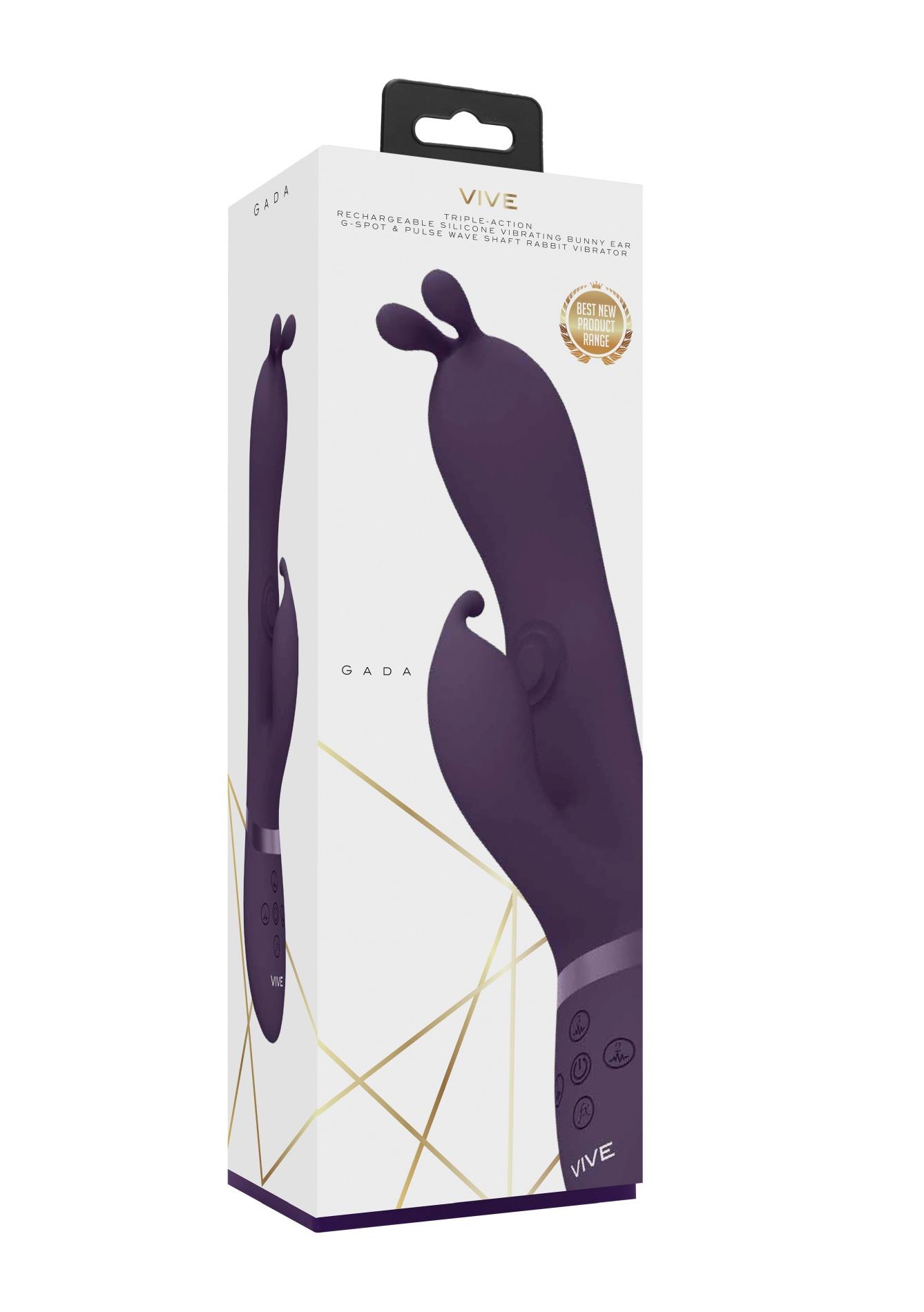 gada - vibrating bunny ear g-spot rabbit with pulse wave shaft