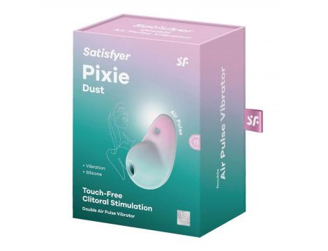 Stymulator łechtaczki silikonowy Satisfyer Pixie Dust miętowo-różowy USB - 2
