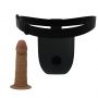 Regulowana uprząż strap-on Pretty Love Houston silikonowe dildo 17 cm - 5