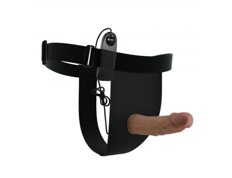 Wibrująca proteza penisa Pretty Love Draven ze strap-onem 17 cm - 2