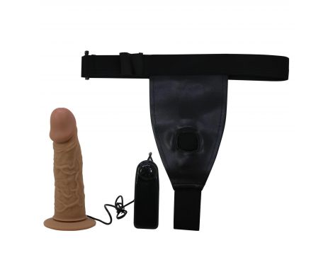 Wibrująca proteza penisa Pretty Love Draven ze strap-onem 17 cm - 3