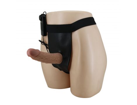 Wibrująca proteza penisa Pretty Love Draven ze strap-onem 17 cm - 5