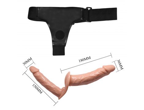 Strap-on podwójny Baile 18 cm i 15 cm - 6