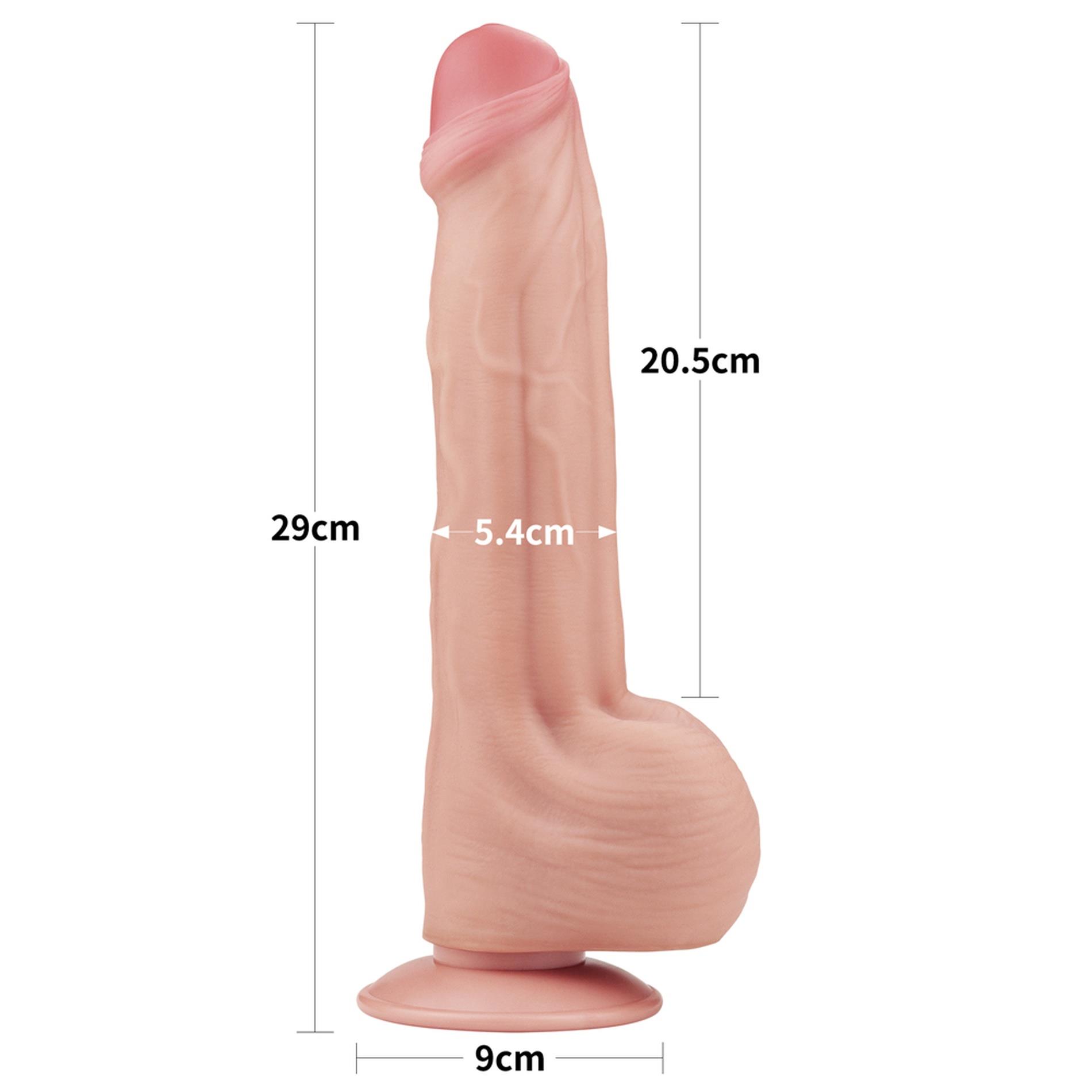 11.5'' king sized sliding skin dual layer dong