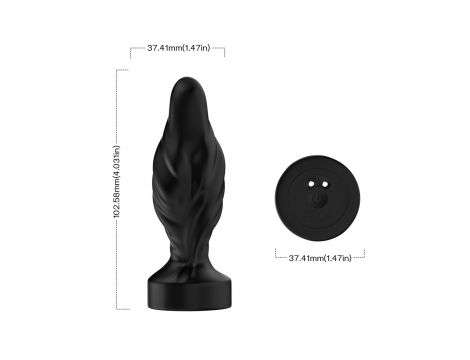 Wibrujący korek analny Limonster czarny 9 trybów USB wodoodporny - 2