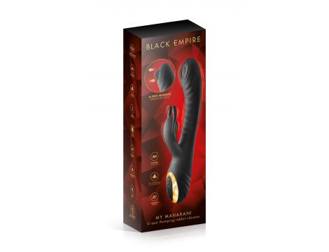 Wibrator króliczek My Maharani Black Empire silikonowy USB 22,5 cm - 3