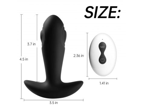 Wibrujący korek analny z tappingiem B Series Cute USB - 4