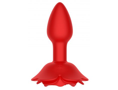 Wibrujący obracający korek analny Róża B Series Cute silikonowy USB - 4