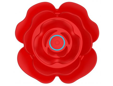 Wibrujący obracający korek analny Róża B Series Cute silikonowy USB - 7
